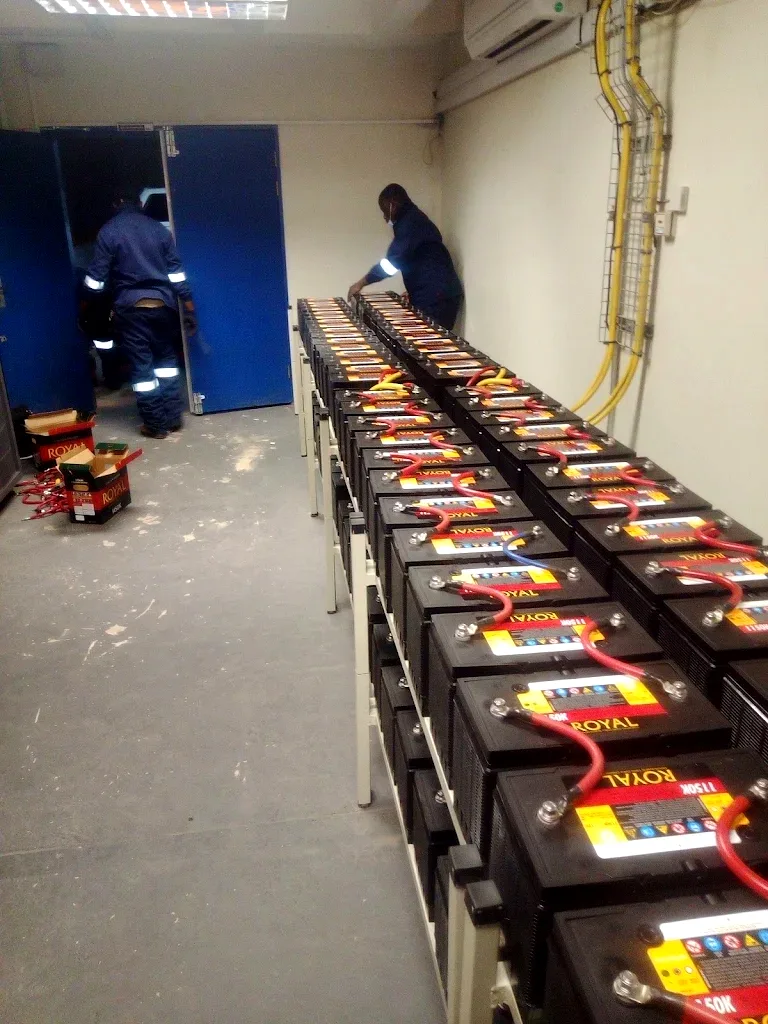 Large industrial battery room